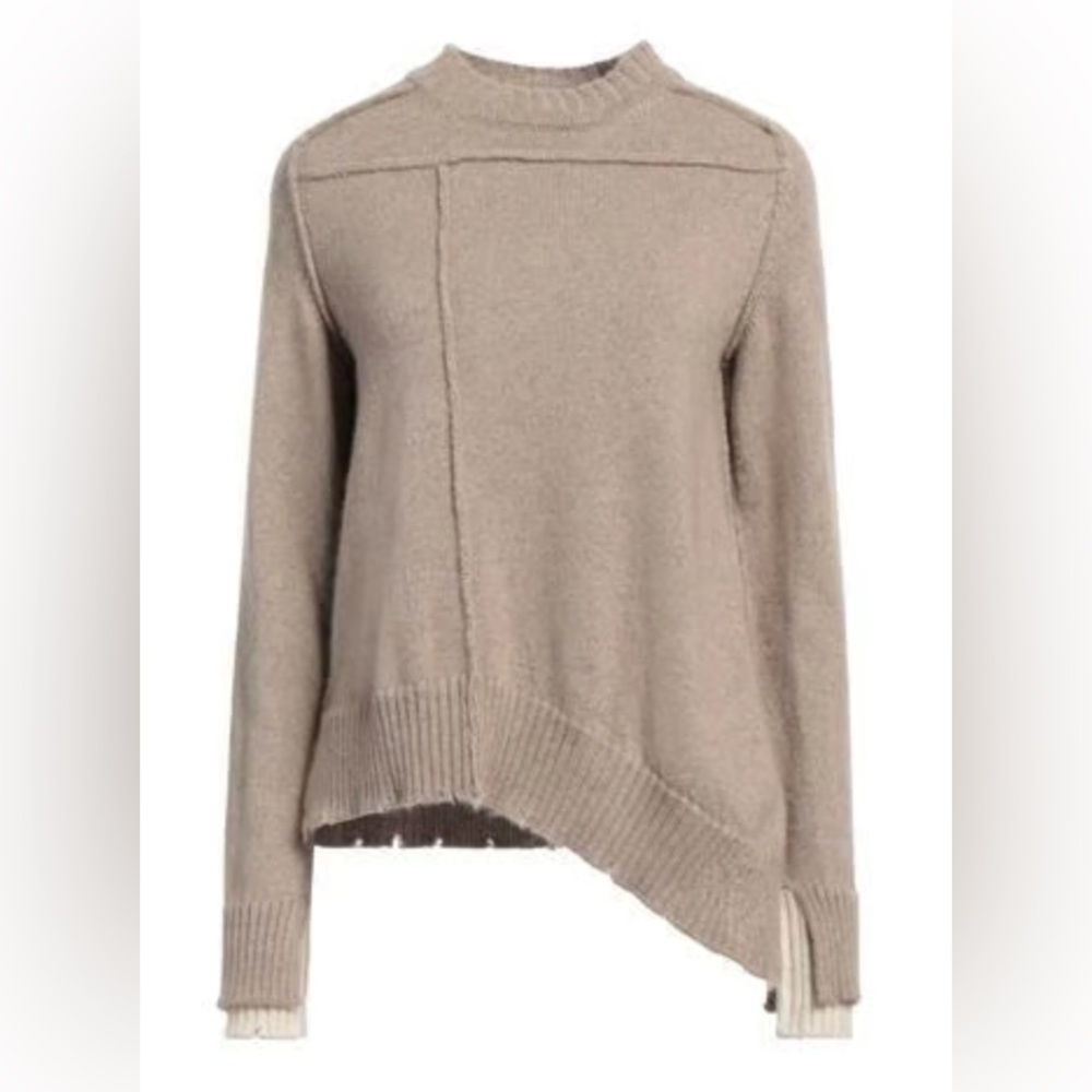 Zadig & Voltaire 100% Cashmere Asymmetrical-Hem Sweater Luxury Designer Knit